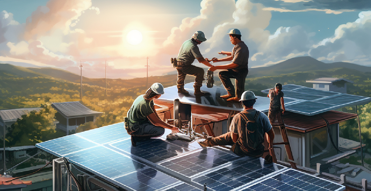 Diagram illustrating the end-to-end role of a Solar EPC Company in a solar power plant installation