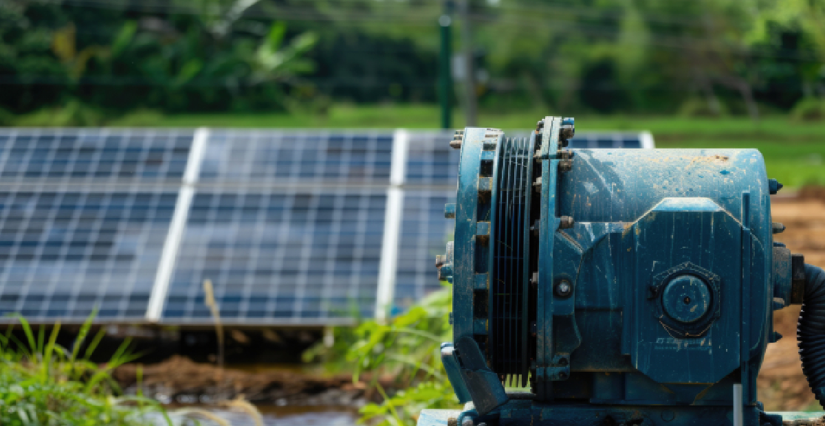 Image showing the internal components of a high-efficiency solar submersible pump